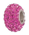 Pink Swarovski crystal bead included on this Run bracelet.