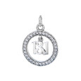 13.1 pendant with a ring of cubic zirconia