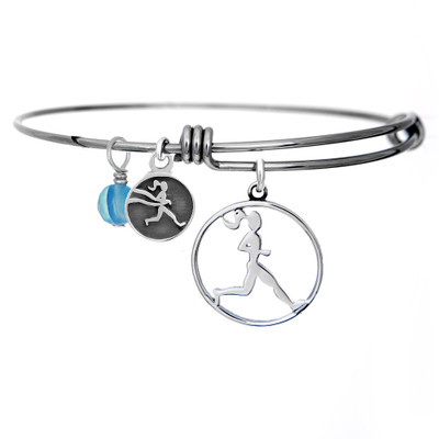 Runner Girl adjustable bangle bracelet.