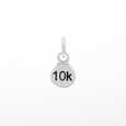 Add a sterling silver round 10K mini charm to your bangle.