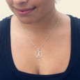 Runner circle necklace on our model