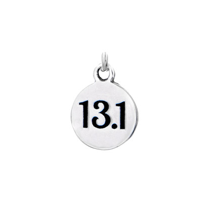 Mini 13.1 round charm in sterling silver