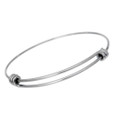 Stackable bangle bracelet in stainless steel.