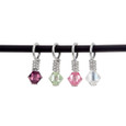 Choice of 4 small colored crystals for necklace.