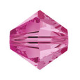 6mm Rose Swarovski crystal.