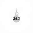 sterling silver round 26.2 mini charm.