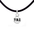 Triathlon mini charm cord necklace.