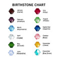 Swarovski crystal birthstone color chart for available crystals.