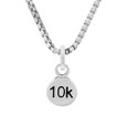 10K Mini Charm On Box Chain Necklace