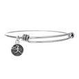 Base adjustable bangle charm bracelet with Milestones runner girl mini charm.