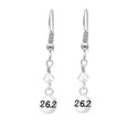 26.2 round charm earrings with clear crystal drop
