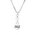 26.2 round charm necklace with clear crystal drop.