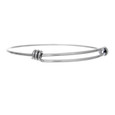 Stainless steel adjustable bangle bracelet.