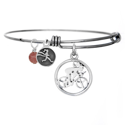 Womens cycling bangle bracelet.