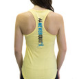 Back of Racer-back tank top with design #NEVERQUIT.