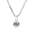 Sterling Silver 26.2 mini charm necklace.