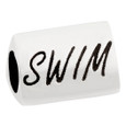 Side two of the Swim bead showing the word Swim spelled out. 