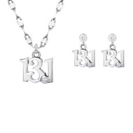 13.1 mini necklace and earrings set.