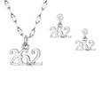 26.2 mini necklace and earrings set.