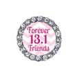 Front view of 13.1 Forever Friends sneaker charm.