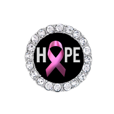 Breast Cancer "Hope" Pink & Black Sneaker Charm
