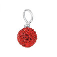 Red Pave crystal drop 