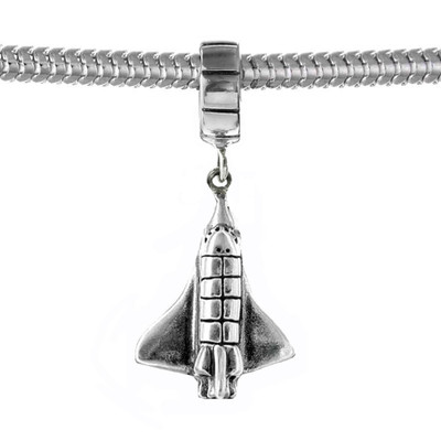 2013 Space Coast Marathon Shuttle dangle bead. Fits Pandora and most European bracelets. 
