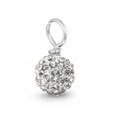 clear pave crystal round drop 