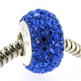 Dark Sapphire Crystal Euroepan bead