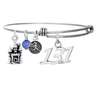 13.1 Script pendant and castle charm on a bangle bracelet. 