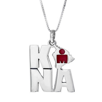 KONA STACK NECKLACE WITH RED MDOT logo
