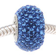 Blue crystal bead. 