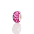Pink crystal bead. 