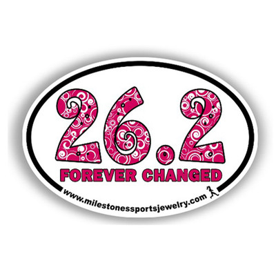 26.2 forever changed marathon bumper sticker for car