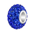 Blue Swarovski Crystal bead.