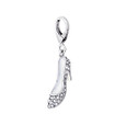 sterling silver and crystal slipper charm.