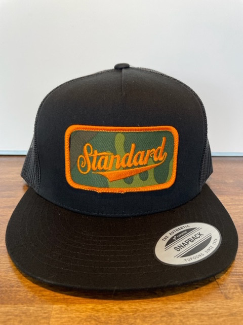 Trucker Hat black w/ orange camo 