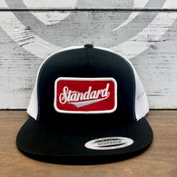 Trucker Hat Black/White w/ red