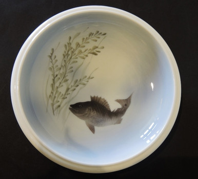 Vintage Royal Copenhagen Hand Painted Fish Bowl