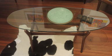 Mid Century Modern Teak and Glass Coffee Table