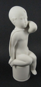 Rare 1930's Danish Royal Copenhagen Arno Malinowsky Boy in a Cape Figurine Julienne Mark