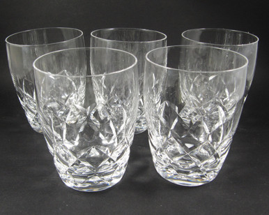  5 Vintage Stuart Crystal Beau 200ml barrel tumblers or glasses