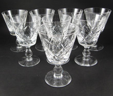  8 Vintage Stuart Crystal Glengarry Cambridge wine glasses