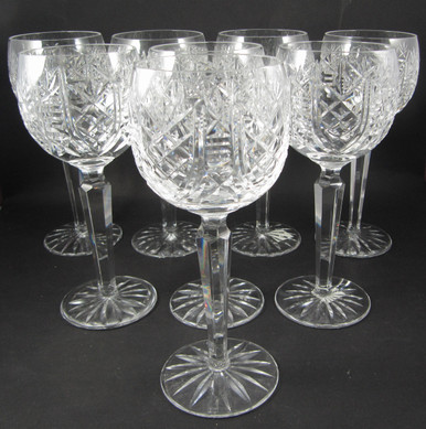 glasses crystal clare waterford hock wine