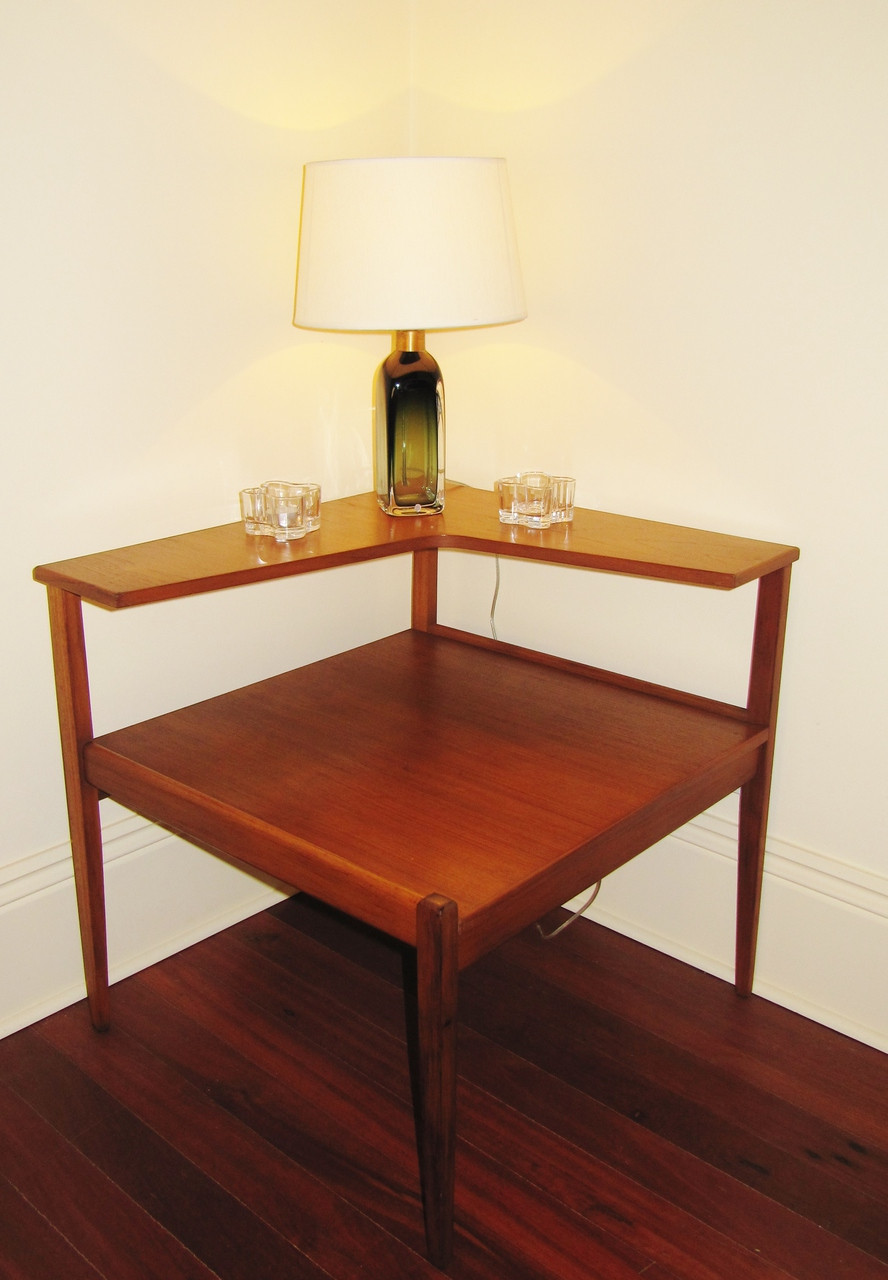 Vintage Fler Teak corner coffee table. -Sold.
