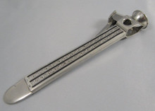 Art Deco 900 silver and enamel cigar cutter.