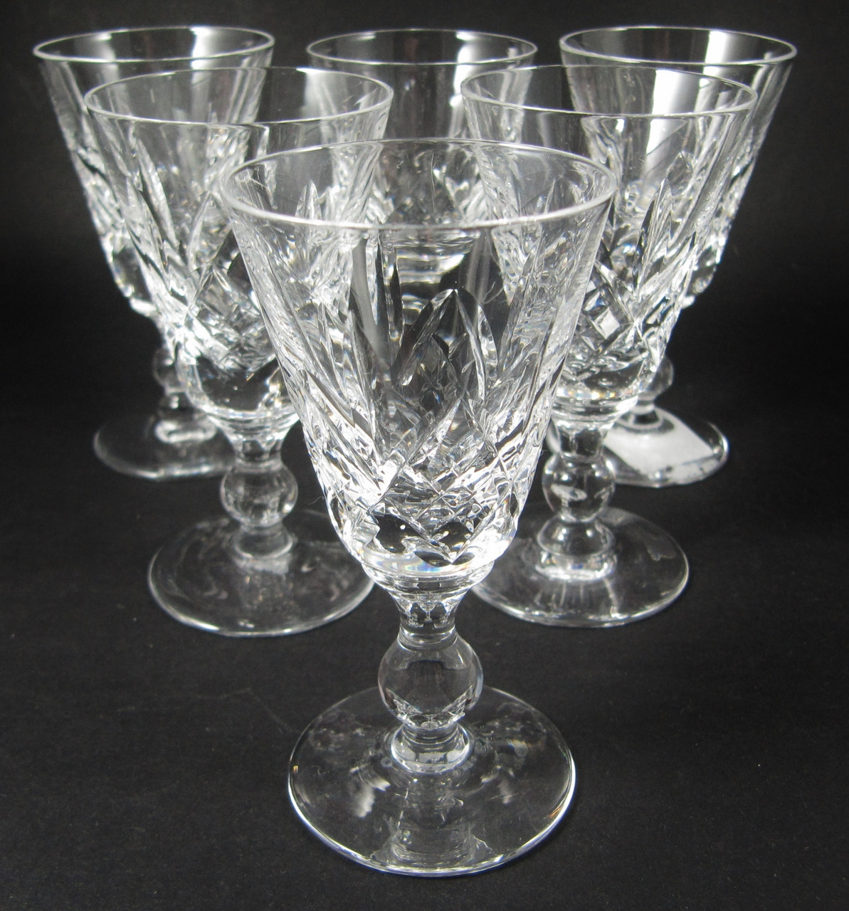 6 Vintage Stuart Crystal Glengarry port or sherry glasses In Stock