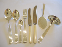 Vintage Danish Silver Plate cutlery flatware set Diplomat S. Chr Fogh 6 person 