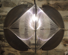 Vintage Retro Plexiglas & Nylon Perspex Light Fitting Paul Secon for Sompex #2