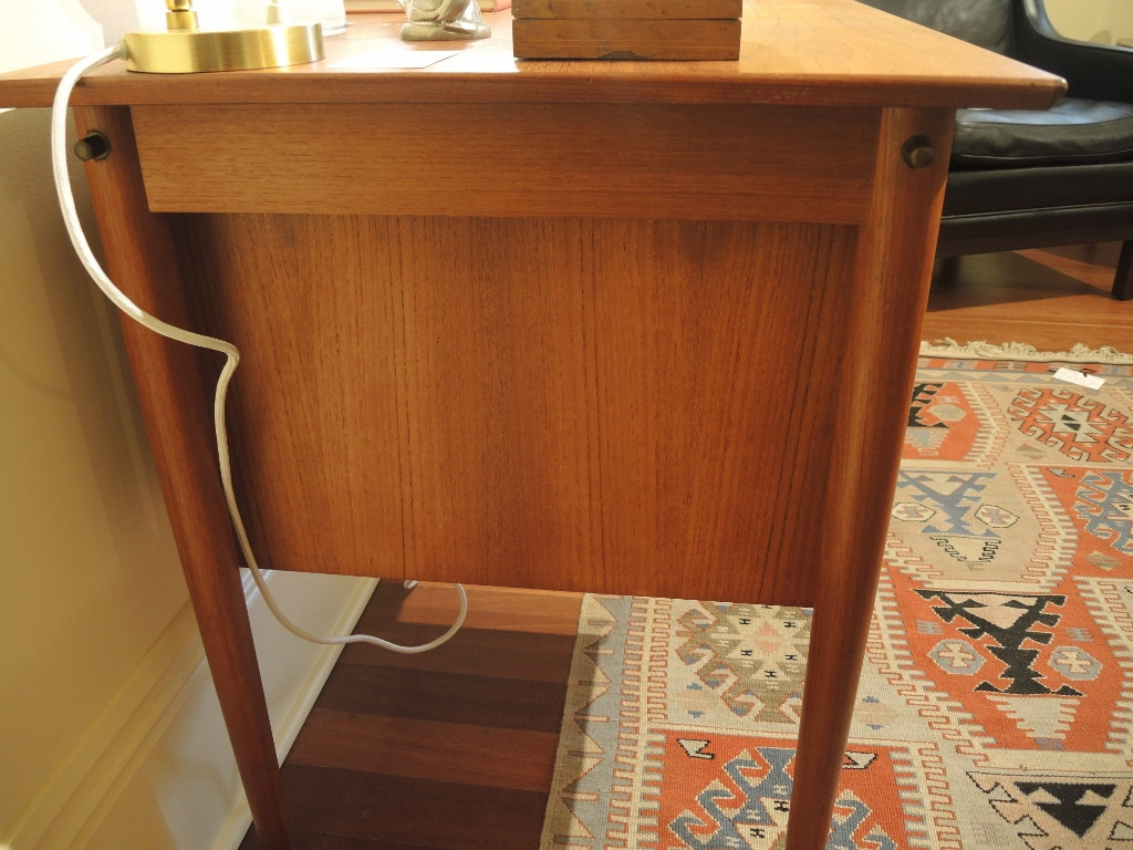Vintage Danish Mid Century Teak Desk In Stock